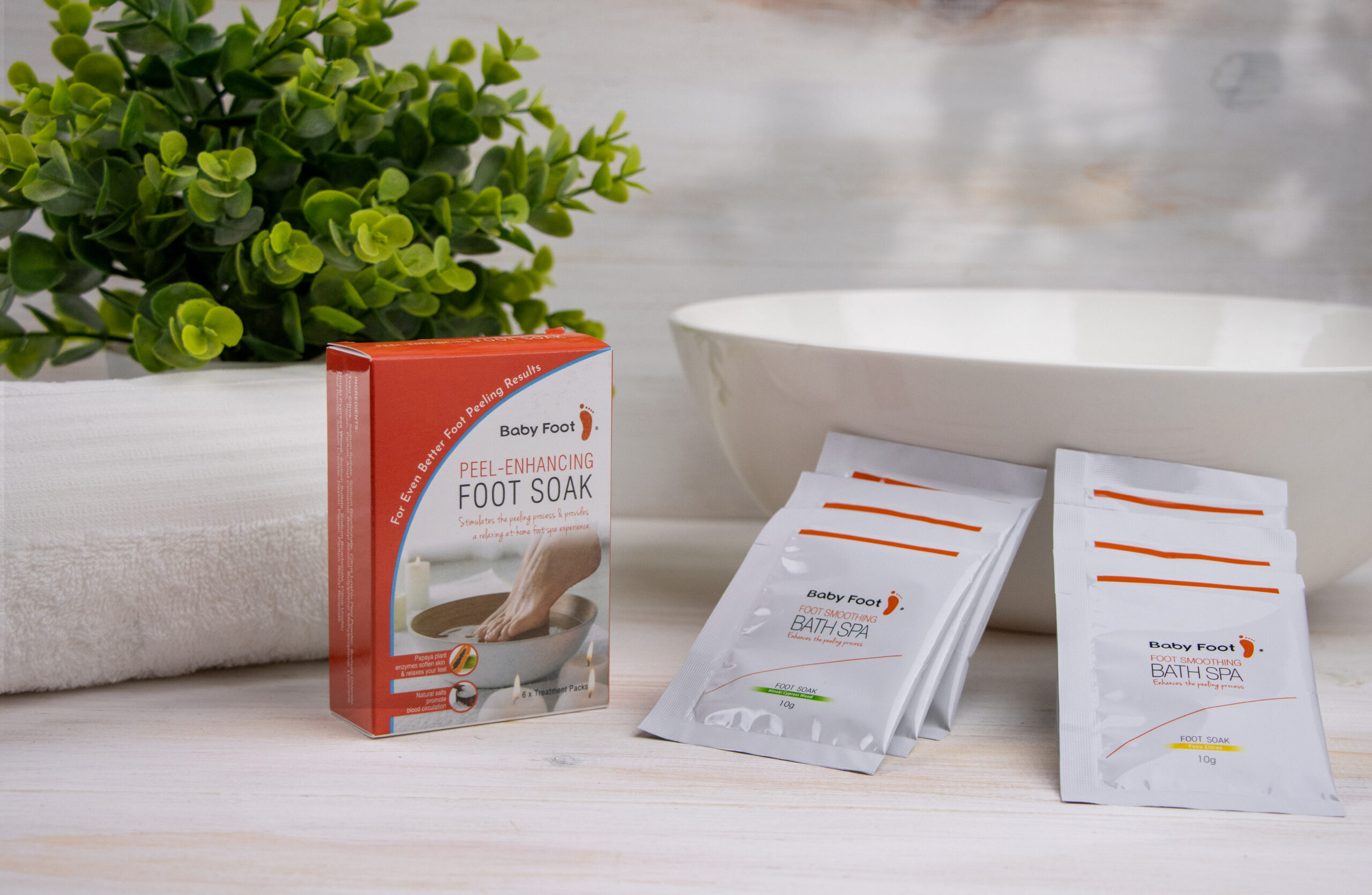 Baby Foot Soak-6-treatment pack, 100% Natural Salts with Papaya Plant Enzymes - Image 3